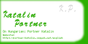 katalin portner business card